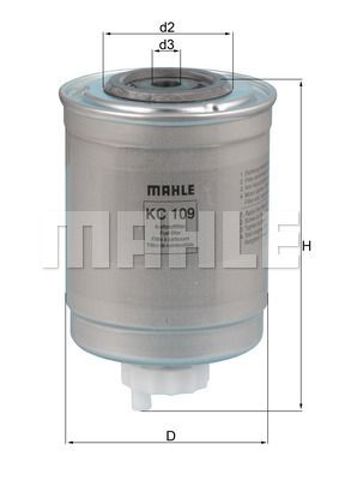 Фільтр паливний KC109 MAHLE