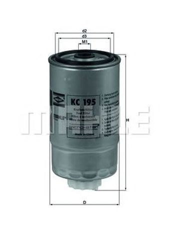 Elg5323 фільтр палива ( аналогwf8318/kc195) KC 195