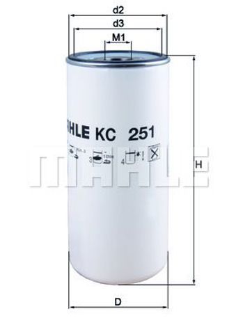 Фільтр паливний KC251 MAHLE