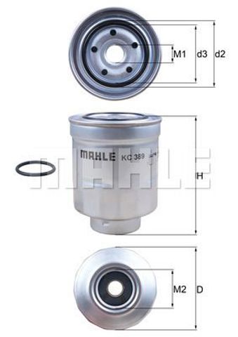 Фільтр-відстійник палива грубої очистки KC389D MAHLE