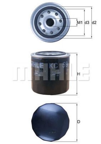 Фільтр паливний KC59 MAHLE