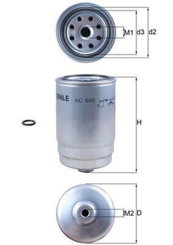 Фільтр паливний KC605D MAHLE