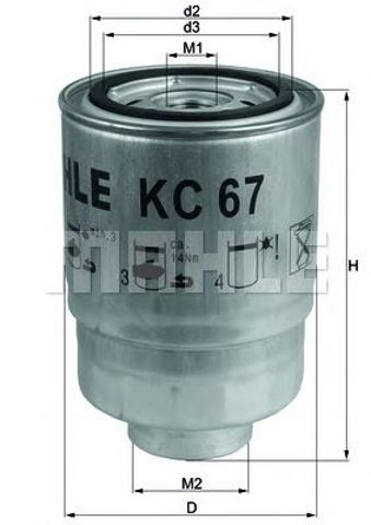 Cns13003 comline - фільтр палива ( аналогwf8063/kc67 ) KC 67