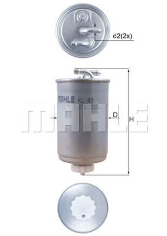 Elg5335 фільтр палива ( аналогwf8304/kl43) KL 43