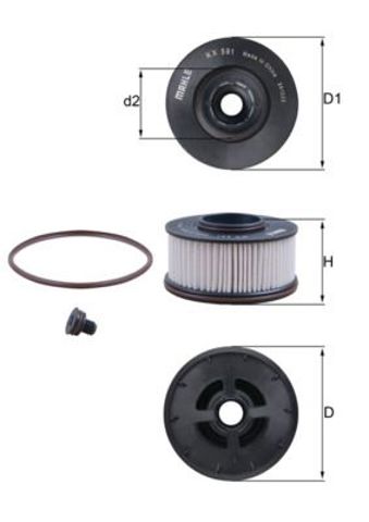Фільтр палива KX591D MAHLE
