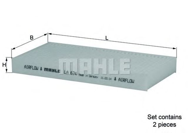 Фільтр салону LA674S MAHLE