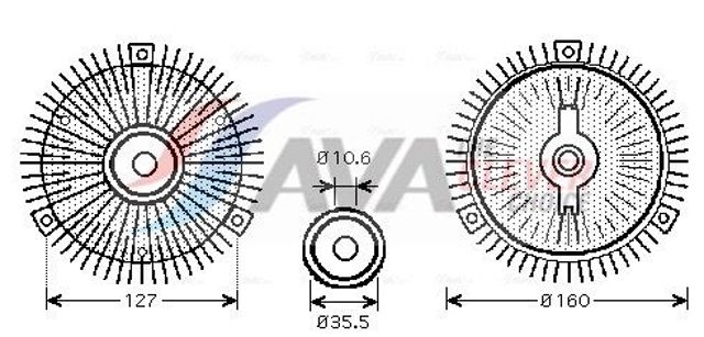 Вискомуфта вентилятора MSC417 AVA