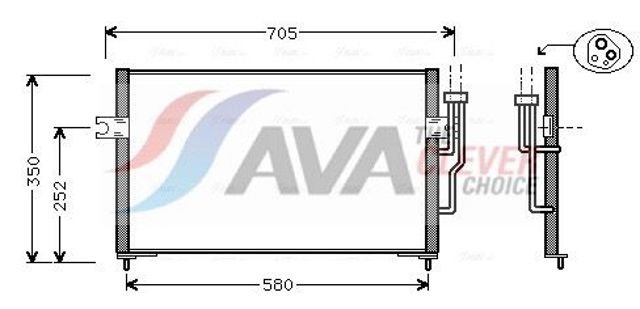 Радіатор кондиціонера MT5100 AVA