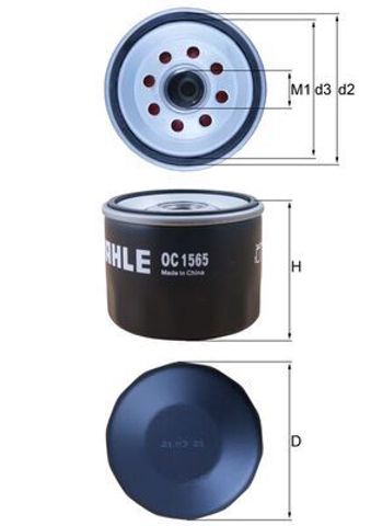 Фільтр масляний OC1565 MAHLE