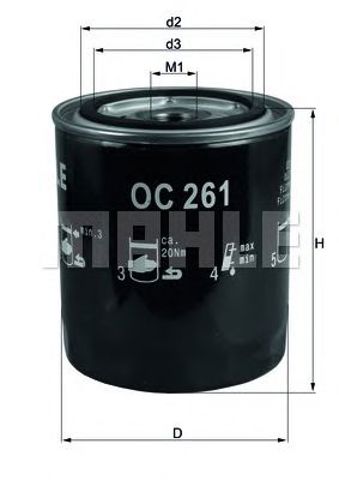 Фільтр масляний двигуна wl7117/op580/8 (вир-во wix-filters) OC261