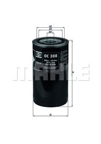 Alco фільтр мастила iveco 50-10 79-10/90-13/100-13 OC308