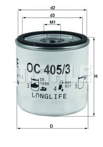 Фільтр масляний chevrolet captiva (c100) (вир-во gm) OC 405/3