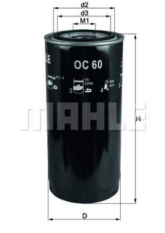 Фільтр оливний iveco 130d (f6l913) 71-/daf n2826/d OC 60