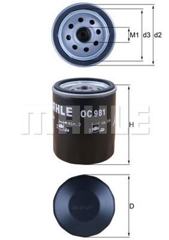 Масляний фільтр OC 981