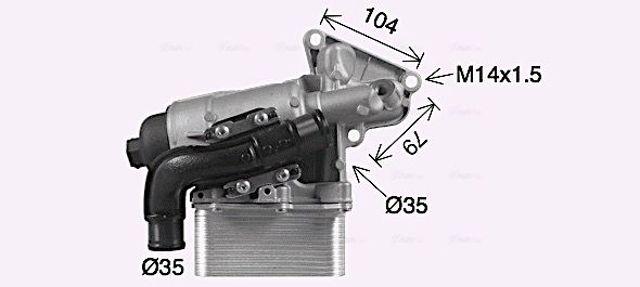 Корпус масляного фільтра OL3710H AVA