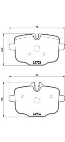 Задні дискові колодки P06061 BREMBO