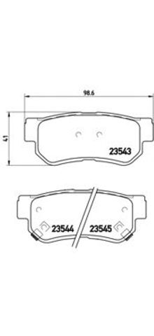 Задні колодки P30014 BREMBO