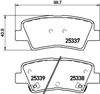 Комплект задніх колодок P30101 BREMBO