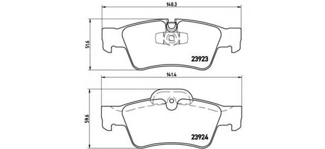 Колодки на гальмо задній дисковий P50064 BREMBO