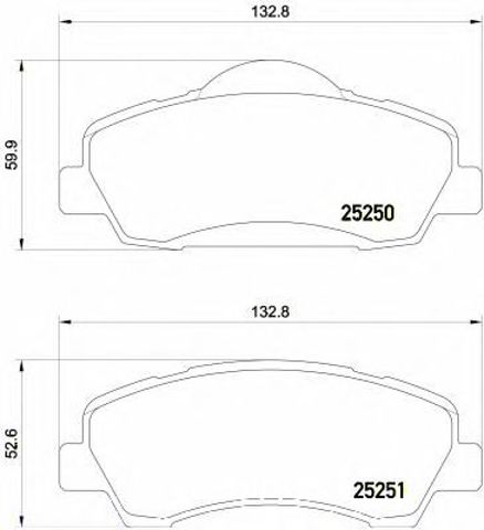 Колодки гальмівні дискові комплект P61113 BREMBO