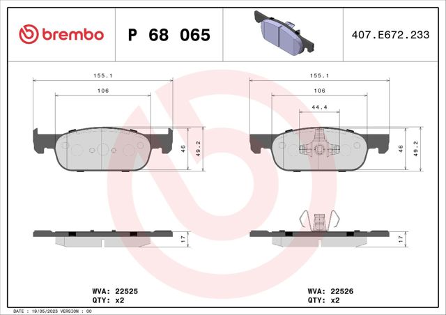 Дискові гальма P68065 BREMBO