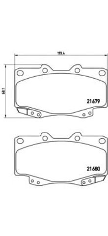 Колодки передні P83069 BREMBO