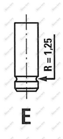 Клапан двигуна випускний R4593/RCR