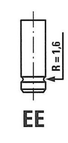 Випускний клапан (37,4x9,5x123,3мм) perkins rvi midliner t4.40-t4.40cc 09.90-05.96 R4925RCR