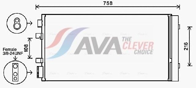 Радіатор системи охолодження кондиціонера RTA5483D AVA