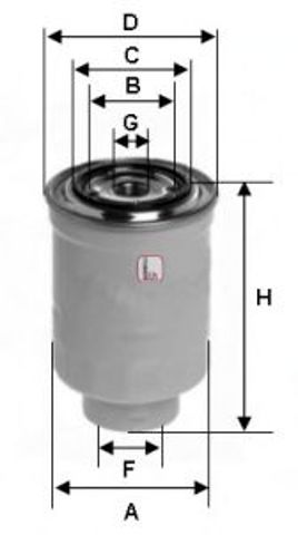 Фільтр паливний nissan "1,7-2,7 "96-00 S1410NR