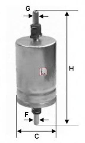 Фільтр паливний opel vectra/astra f 1.4-2.0i 91-05/vw caddy 1.4-1.6 95-03 S1510B
