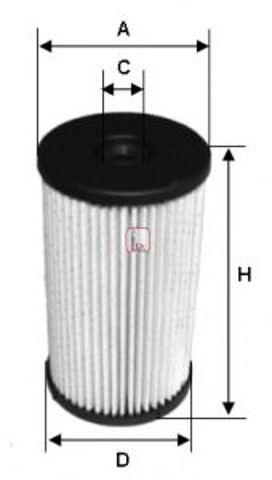 Фільтруючий елемент паливного фільтра з прокладкою vag 3c0127434a S 6007 NE