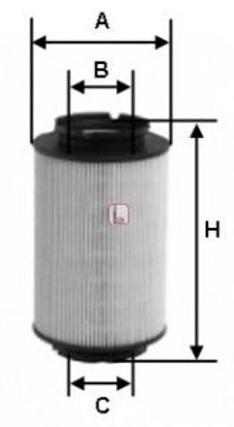 Фільтруючий елемент паливного фільтра з прокладкою vag 1k0127434a S 6014 NE