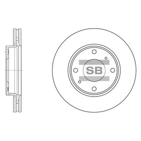 Диск переднього гальма SD1016 SANGSIN