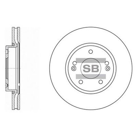 Диск переднього гальма SD1036 SANGSIN