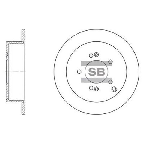 Диск гальмівний задній SD1052 SANGSIN