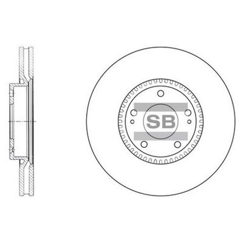 Диск гальмівний передній SD1069 SANGSIN