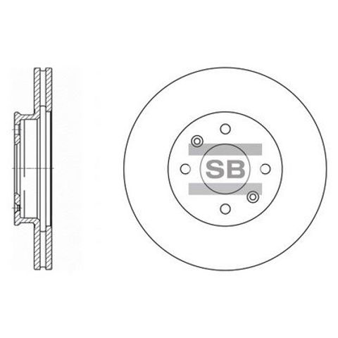 Диск переднього гальма SD2028 SANGSIN