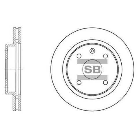 Диск переднього гальма SD3009 SANGSIN
