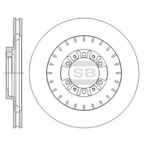 Диск гальмівний передній SD4322 SANGSIN