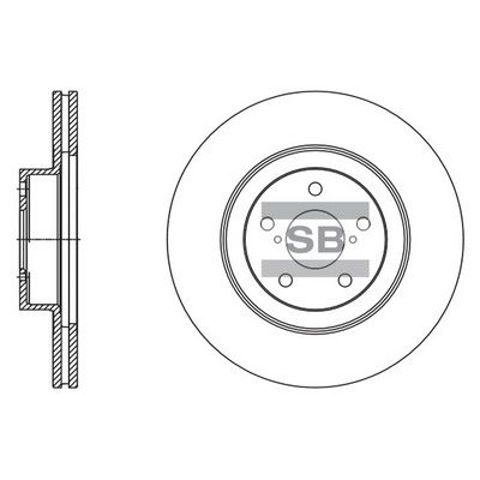 Гальмо дискове переднє SD4703 SANGSIN