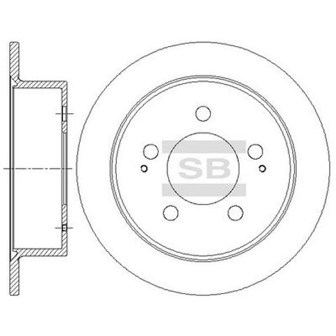 Диск гальмівний задній SD5201 SANGSIN
