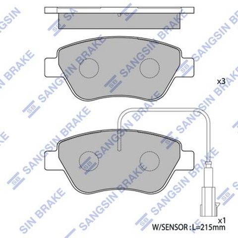 Колодки передні SP1201 SANGSIN