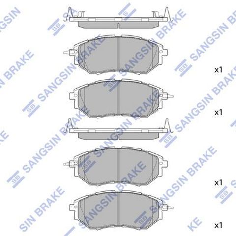 Колодки передні SP1534 SANGSIN