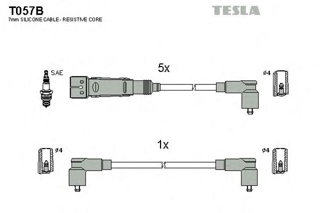 Комплект проводов зажигания T057B