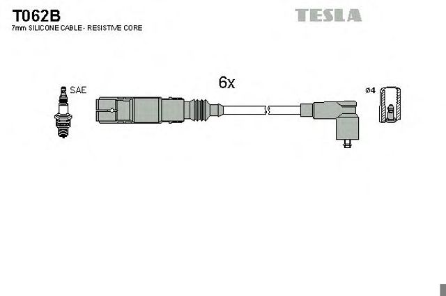 Комплект проводов зажигания T062B