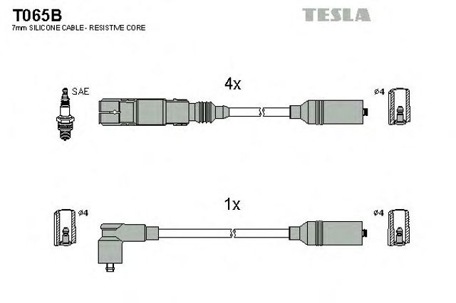 Комплект проводов зажигания T065B