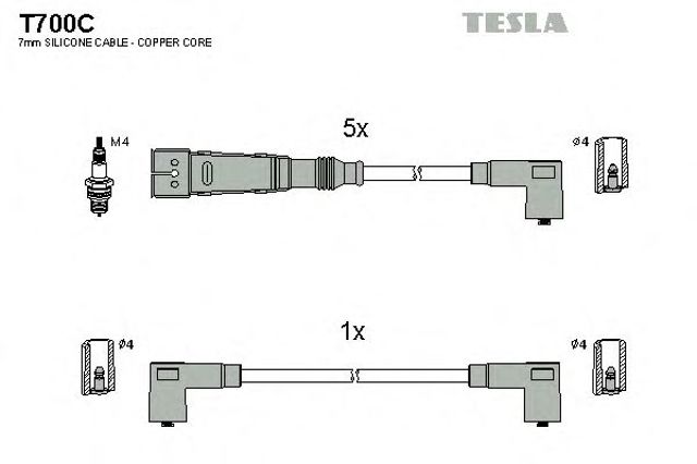Комплект проводов зажигания T700C