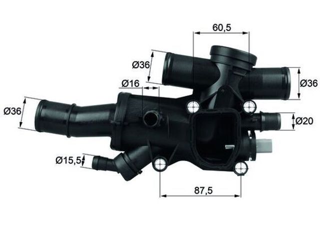 Кожух термостата TH4483 MAHLE