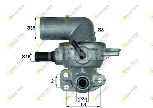 Термостат в корпусі TI13388D MAHLE